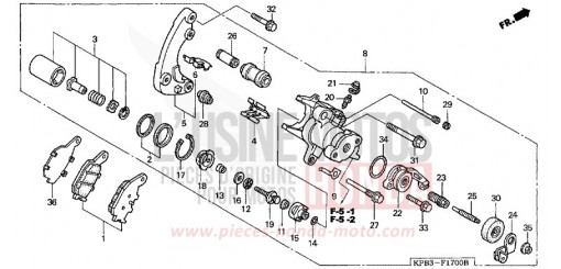ETRIER DE FREIN ARRIERE NSS2501 de 2001